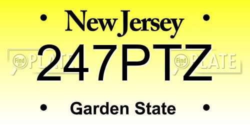 247PTZ New Jersey License Plate