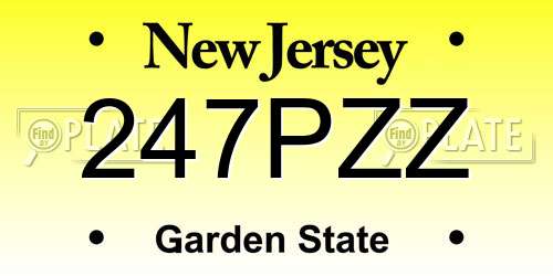 247PZZ New Jersey License Plate