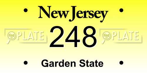 248 New Jersey License Plate