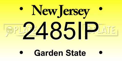 2485IP New Jersey License Plate