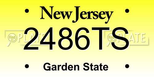 2486TS New Jersey License Plate