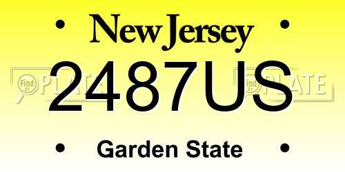 2487US New Jersey License Plate