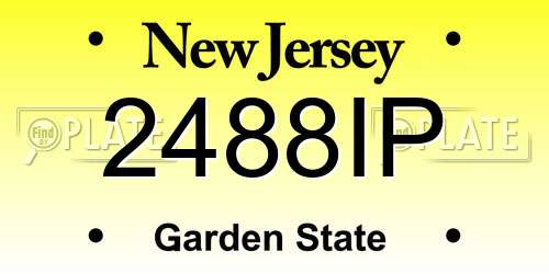 2488IP New Jersey License Plate
