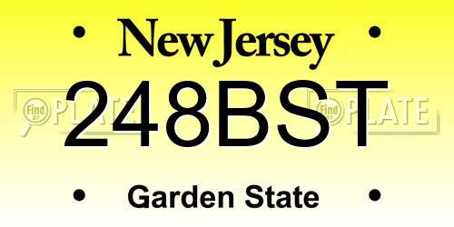 248BST New Jersey License Plate