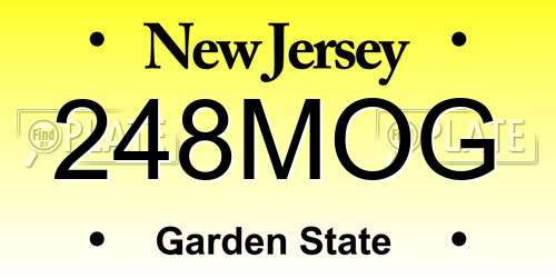 248MOG New Jersey License Plate