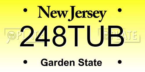 248TUB New Jersey License Plate