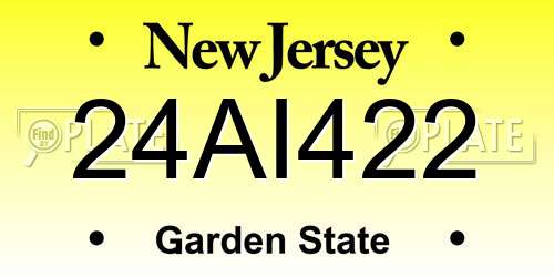 24AI422 New Jersey License Plate