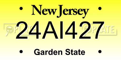 24AI427 New Jersey License Plate