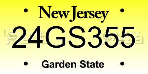 24GS355 New Jersey License Plate