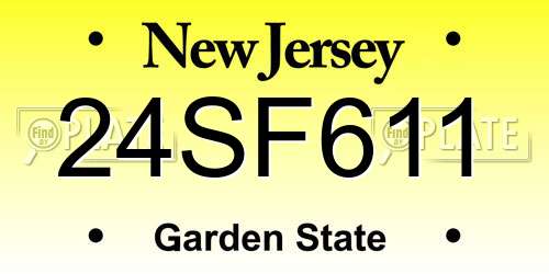 24SF611 New Jersey License Plate
