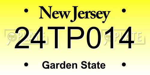 24TP014 New Jersey License Plate