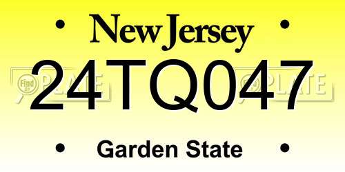 24TQ047 New Jersey License Plate