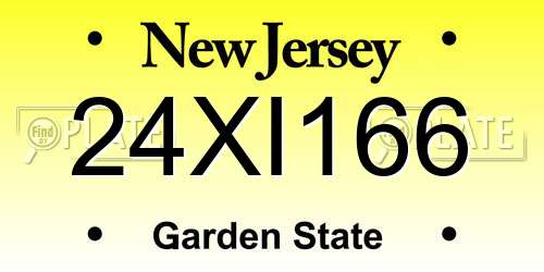 24XI166 New Jersey License Plate