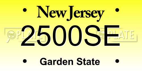 2500SE New Jersey License Plate