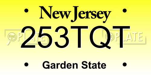 253TQT New Jersey License Plate