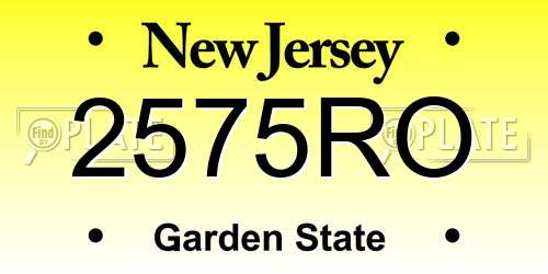 2575RO New Jersey License Plate