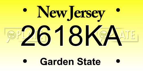 2618KA New Jersey License Plate