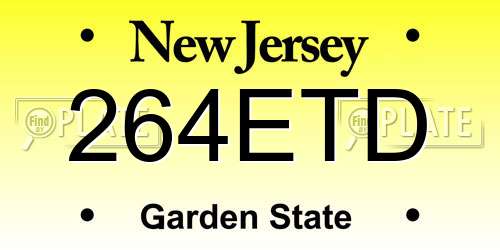 264ETD New Jersey License Plate