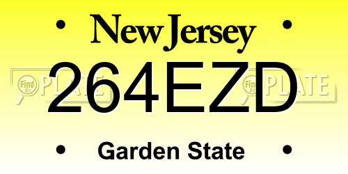 264EZD New Jersey License Plate