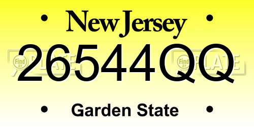 26544QQ New Jersey License Plate