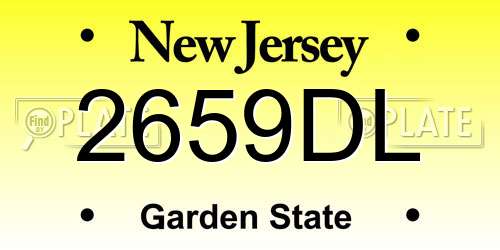 2659DL New Jersey License Plate