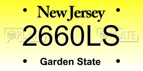 2660LS New Jersey License Plate