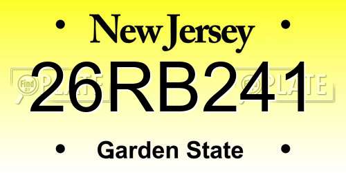 26RB241 New Jersey License Plate