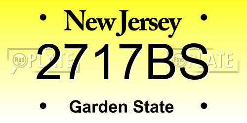 2717BS New Jersey License Plate