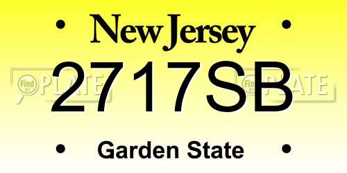 2717SB New Jersey License Plate