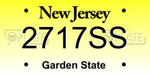 2717SS New Jersey License Plate
