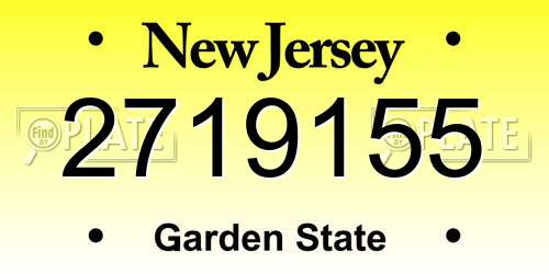 2719155 New Jersey License Plate