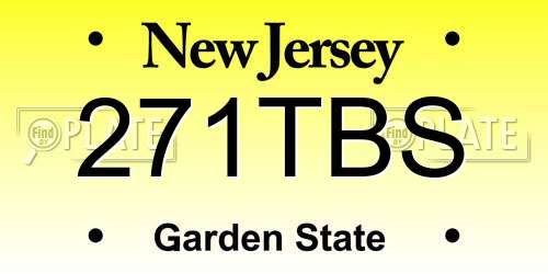271TBS New Jersey License Plate