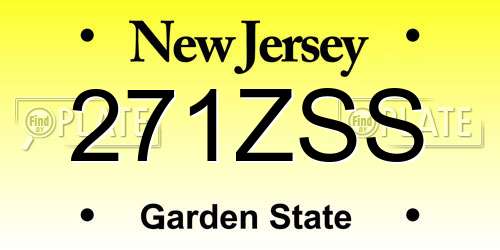 271ZSS New Jersey License Plate