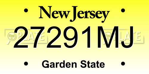 27291MJ New Jersey License Plate