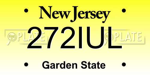 272IUL New Jersey License Plate