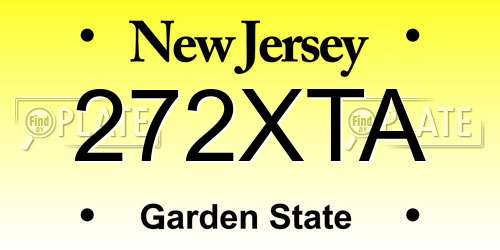 272XTA New Jersey License Plate