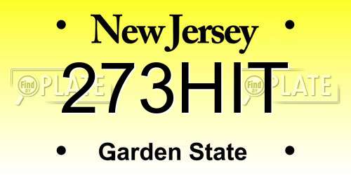 273HIT New Jersey License Plate