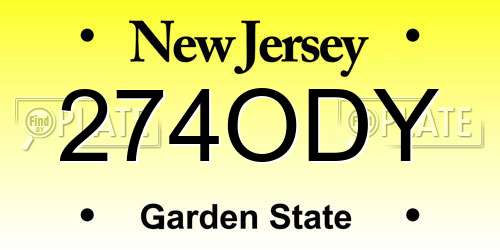 274ODY New Jersey License Plate