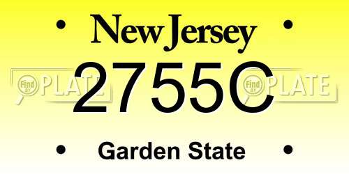 2755C New Jersey License Plate