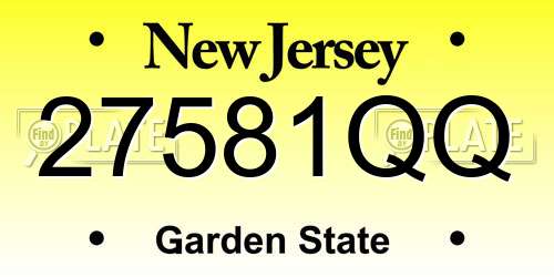 27581QQ New Jersey License Plate