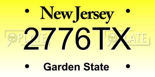 2776TX New Jersey License Plate