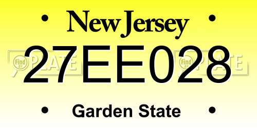 27EE028 New Jersey License Plate