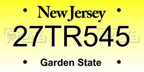 27TR545 New Jersey License Plate