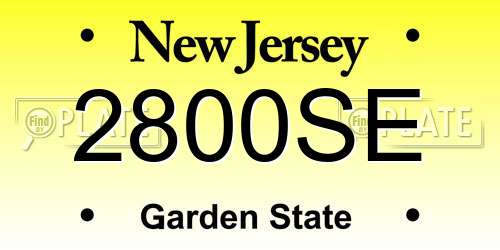 2800SE New Jersey License Plate