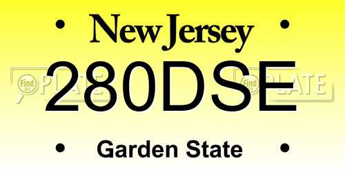 280DSE New Jersey License Plate