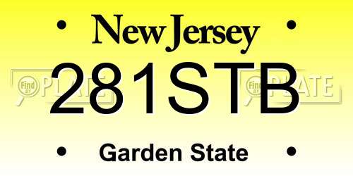 281STB New Jersey License Plate