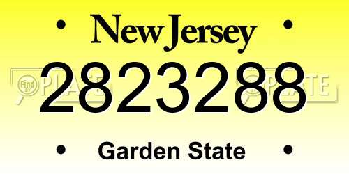2823288 New Jersey License Plate