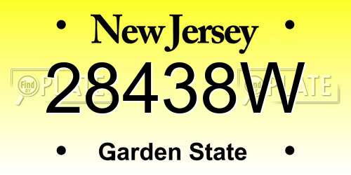 28438W New Jersey License Plate