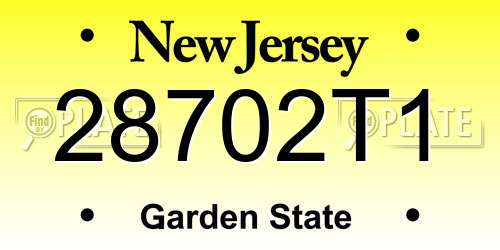 28702T1 New Jersey License Plate