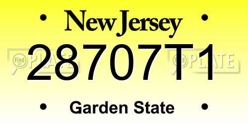 28707T1 New Jersey License Plate